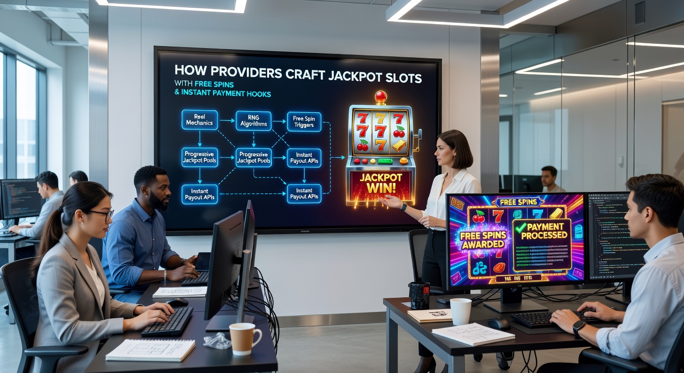 Digital slot interface showing a massive jackpot payout exploding onto screen with instant transfer icons and free spin wheels