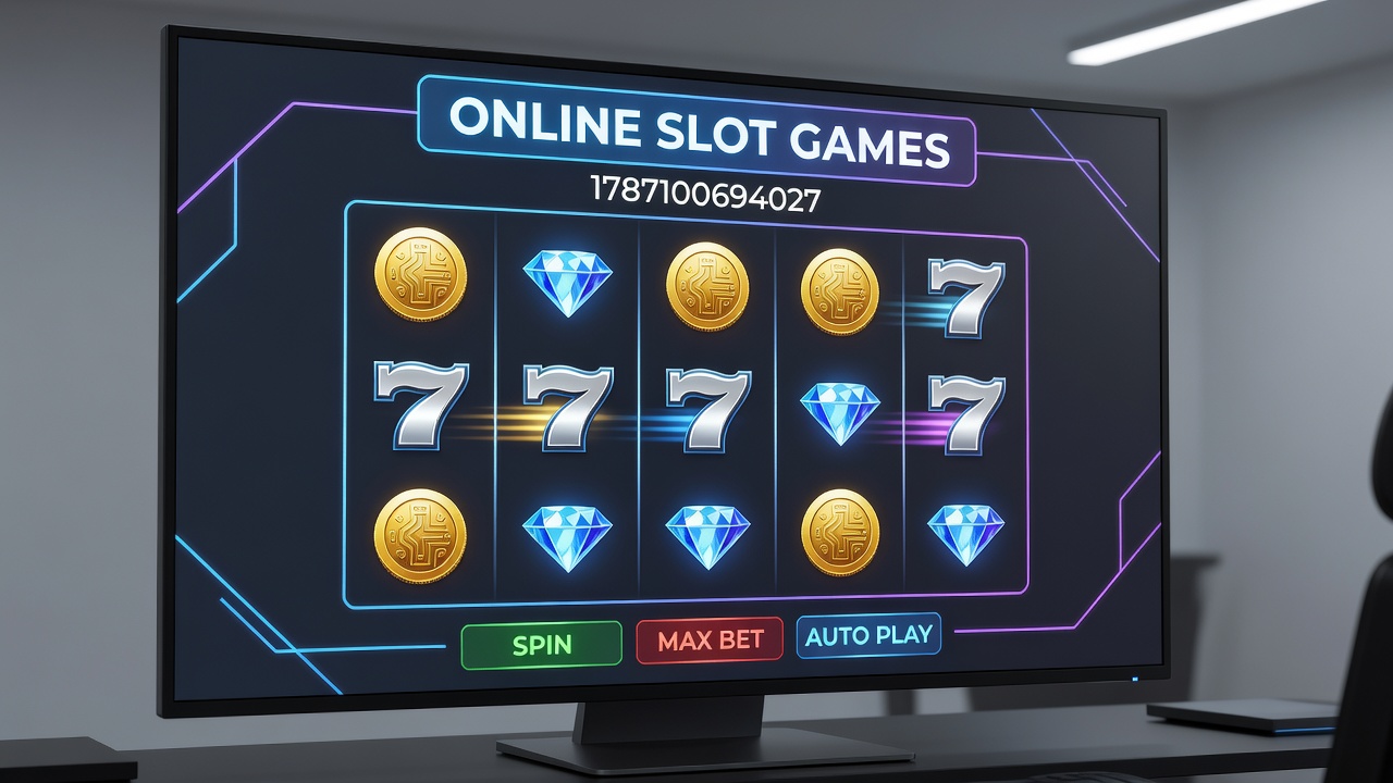 Mobile device displaying an online slot game with bonus features active