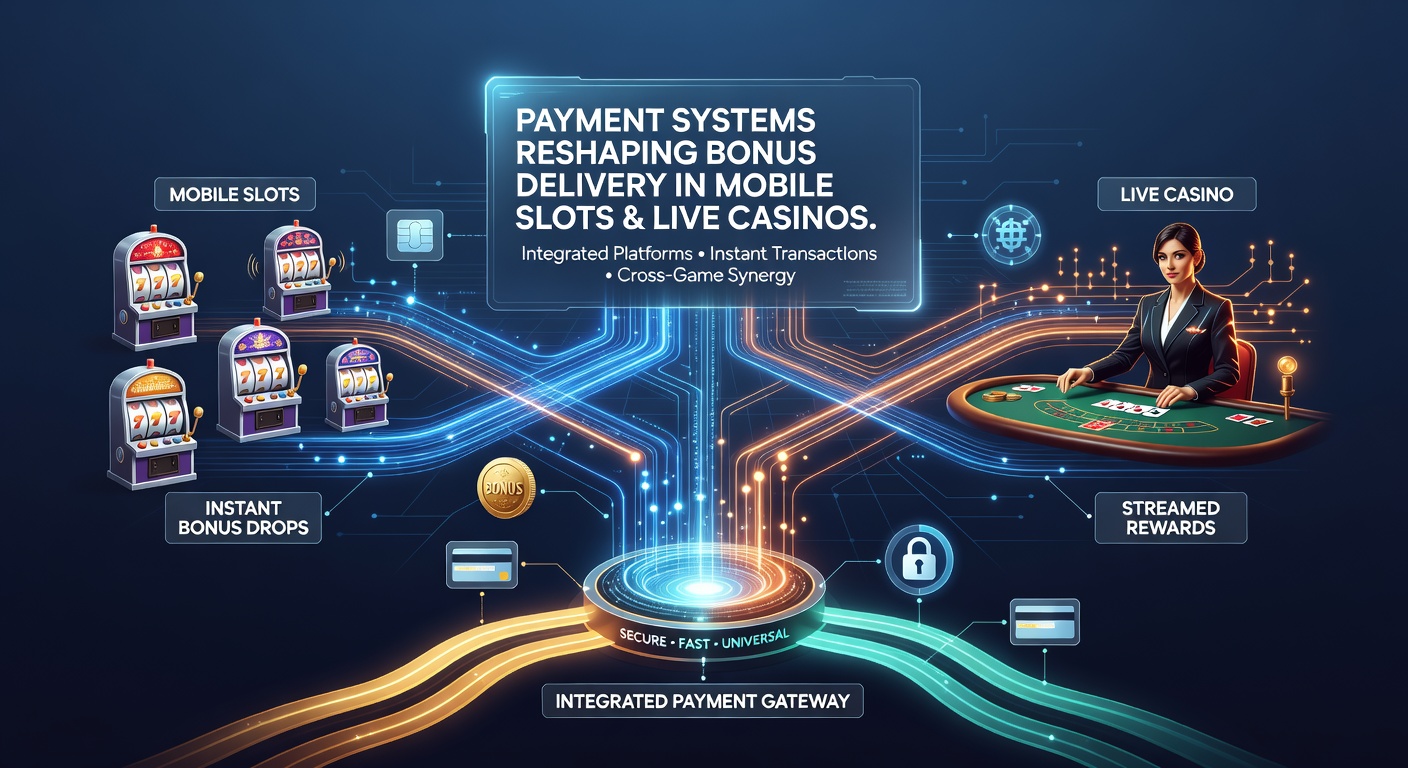 Mobile device displaying integrated slot and live casino interface with instant bonus notifications powered by modern payment systems