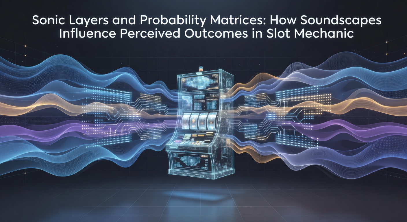 Diagram showing audio cue timing aligned with slot probability outcomes and player response patterns