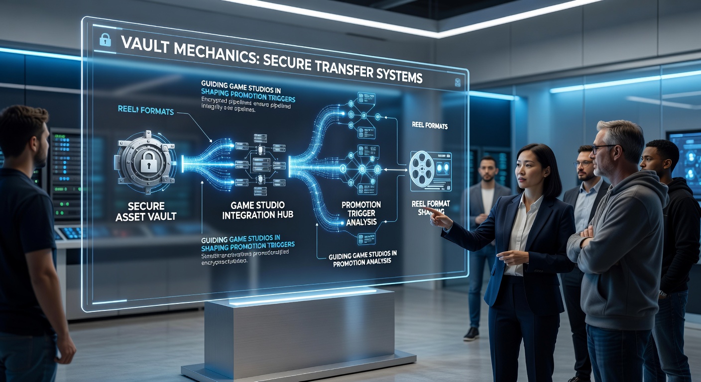 Secure transfer systems and vault mechanics in digital reel formats