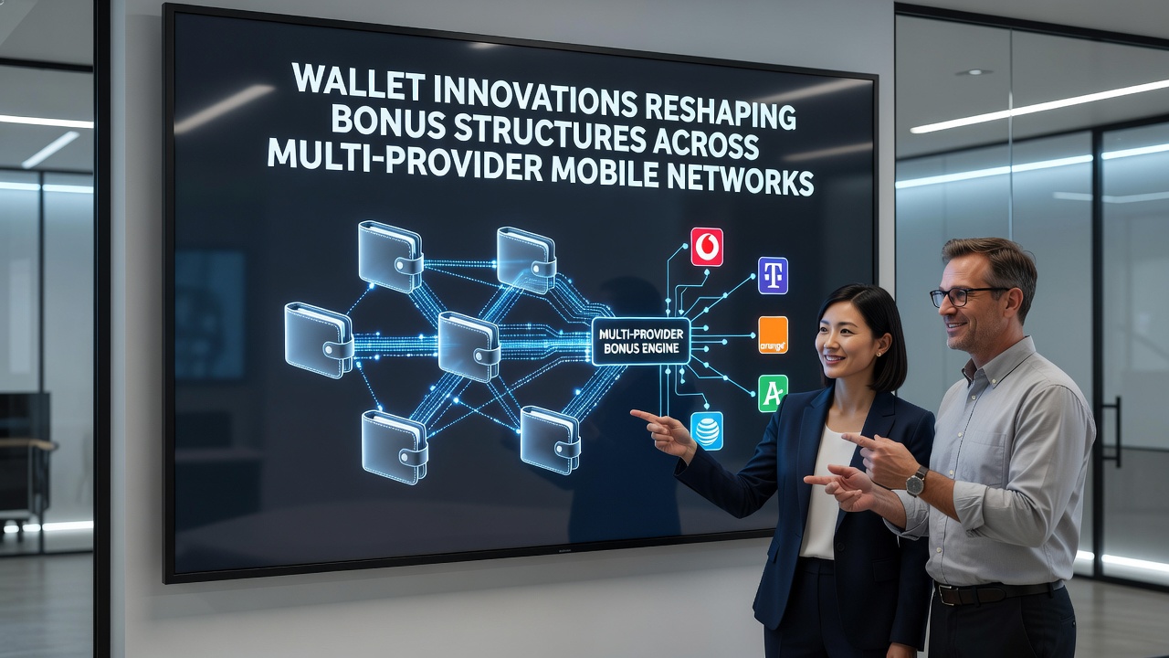 Mobile screen showing interconnected wallet bonuses from different providers